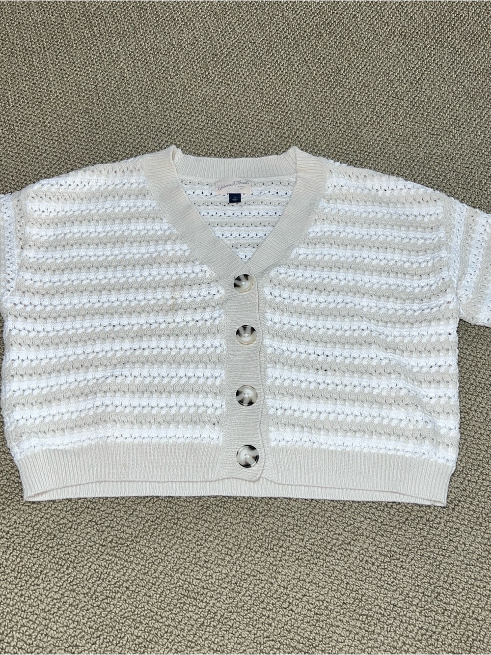 Universal Thread Knit Short Sleeve Cardigan Sweater-small